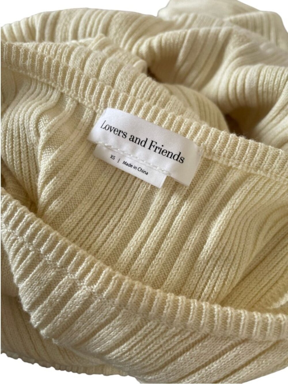 Lovers and Friends Ceres Maxi Dress Cream SZ XS Luxury Formal Prom Knit dress - Picture 13 of 13
